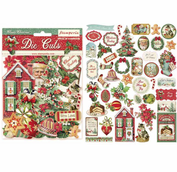 Вырубка из чипборда Stamperia «Classic Christmas»