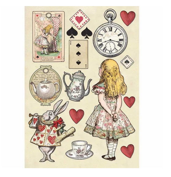 Цветная деревянная вырубка Stamperia "Alice"