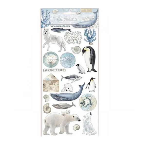 Вырубка листовая из чипборда Stamperia «Arctic Antarctic