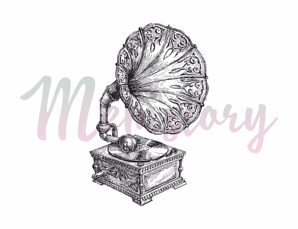 Штамп Memstory "Старинный граммофон"