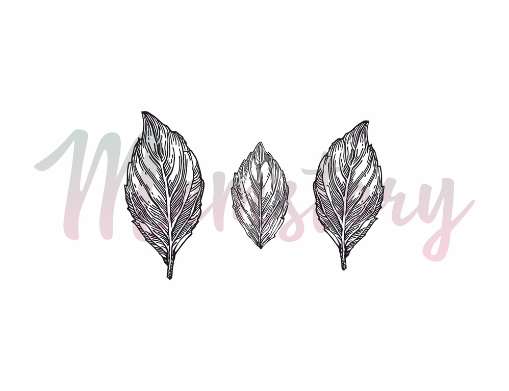 Штамп Memstory "Листочки базилика"