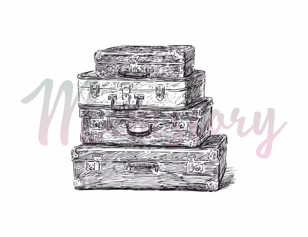 Штамп Memstory "Четыре чемодана"