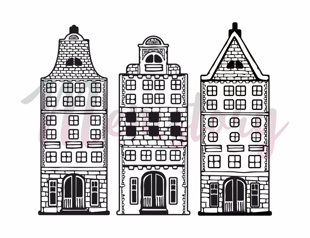 Штамп Memstory "Амстердамский дворик"