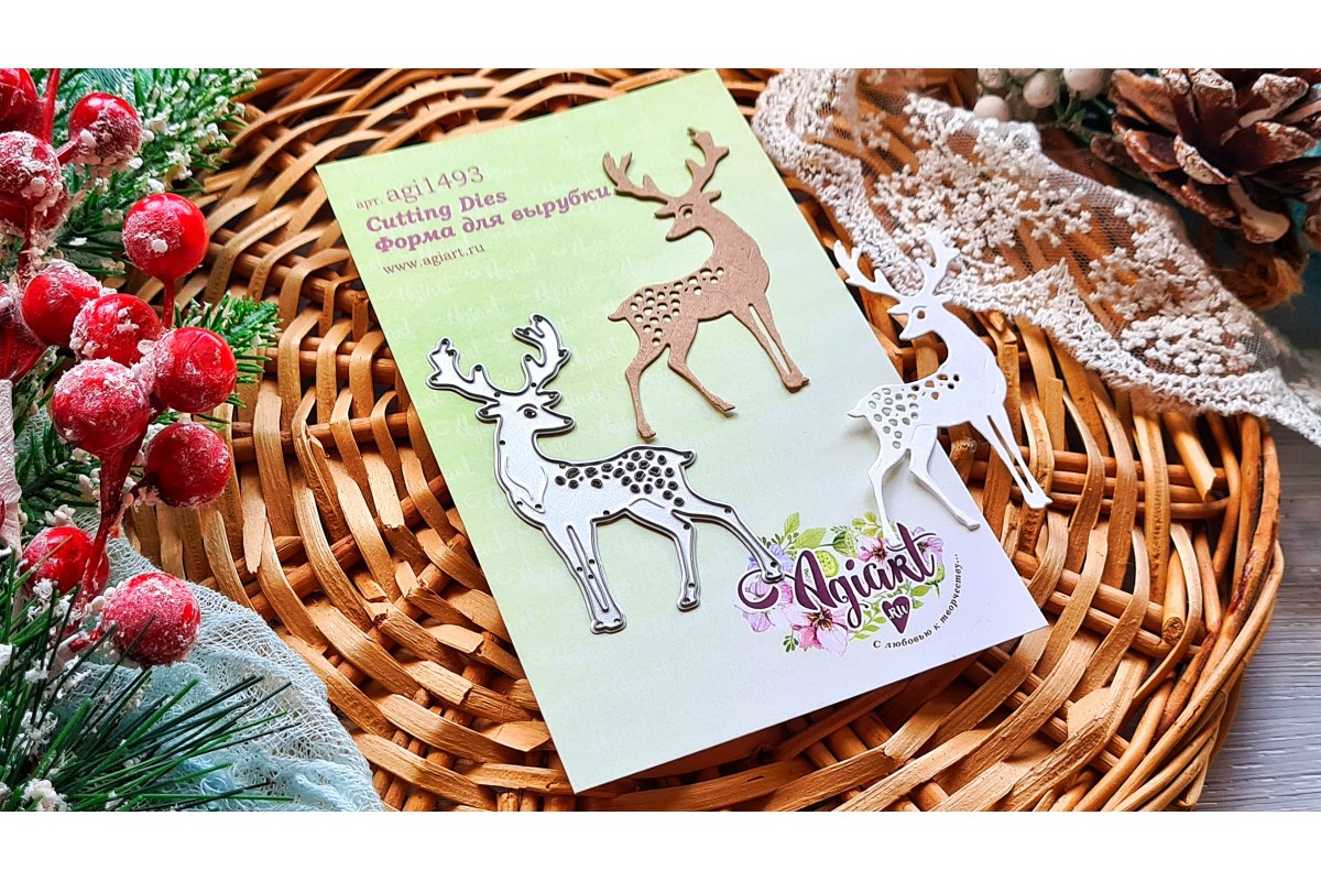 Нож для вырубки Agiart "Пятнистый олень"
