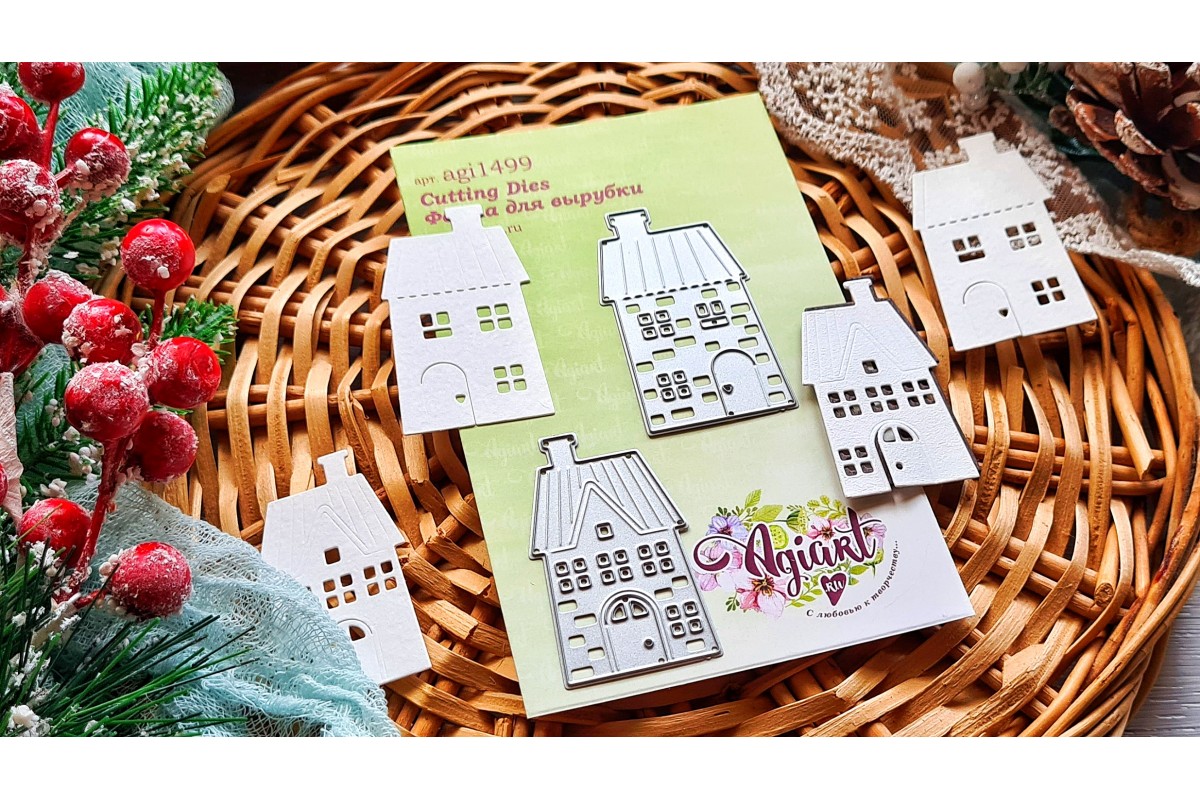 Нож для вырубки Agiart "Милые домики"