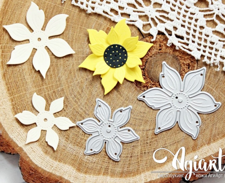 Нож для вырубки Agiart "Летние цветы"