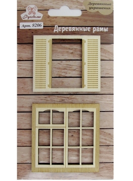 Набор деревянных украшений Рукоделие "Оконные рамы"