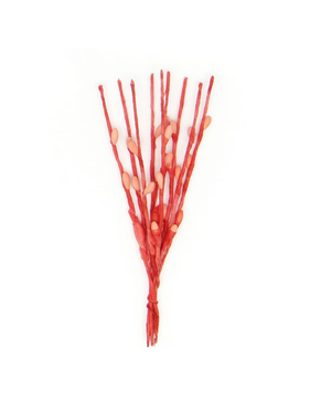 Декоративный букетик "Весенние веточки". Цвет коралловый. Рукоделие.