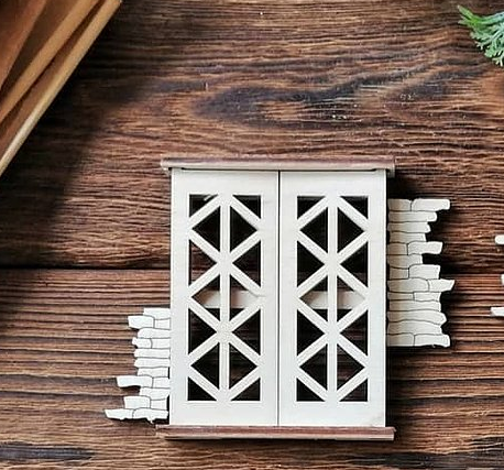 Деревянный декор EasyBusyHobby "Открыто-закрыто" ОКНО