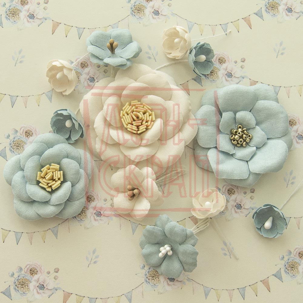 Набор тканевых цветов ЛенСкрап "Потешки" Мишаня