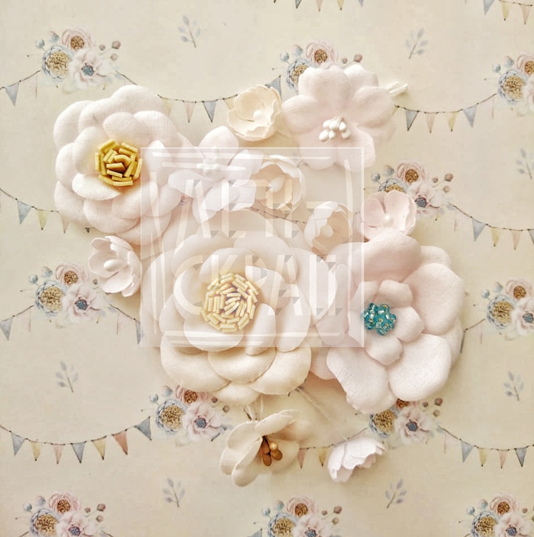 Набор тканевых цветов ЛенСкрап "Потешки" Зая