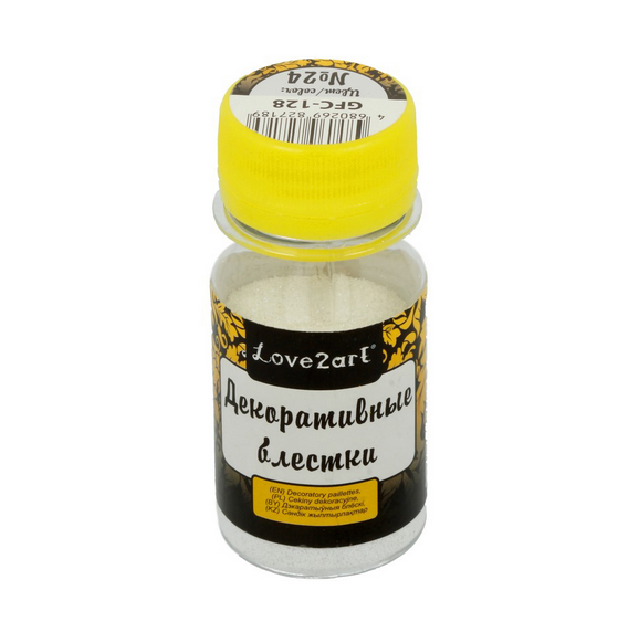 Блёстки (сухой глиттер) Love2art , цвет матовый белый