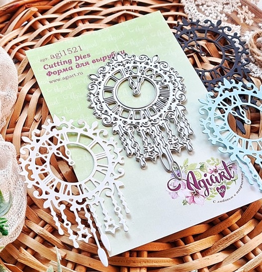 Нож для вырубки Agiart "Часы - Новогодняя ночь"