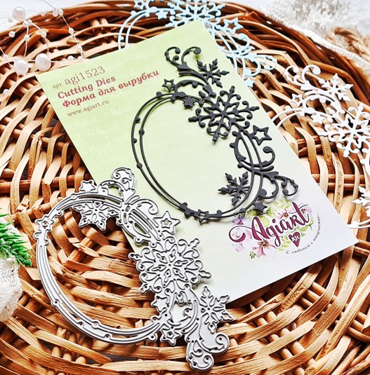 Нож для вырубки Agiart "Морозное зеркало овальное"