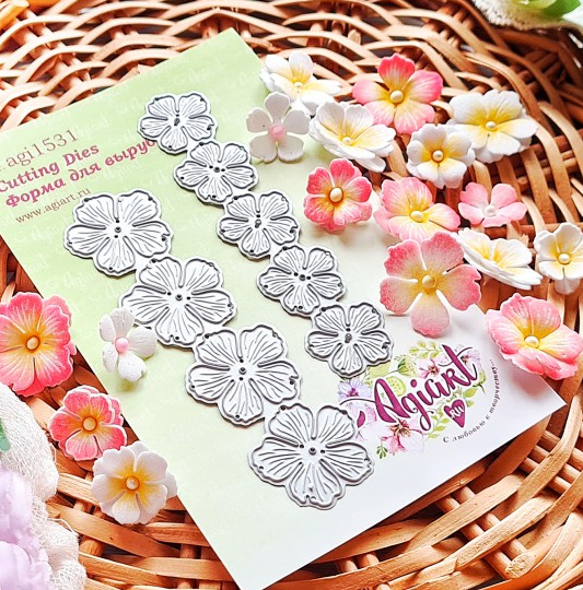 Нож для вырубки Agiart "Мелкоцвет бегонии"