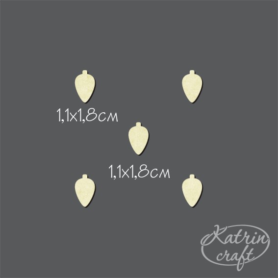 Чипборд "Набор мини Игрушки елочные толстые" 5 шт