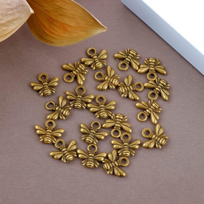 Подвеска металлическая "Пчелка" цвет бронзовый (146)