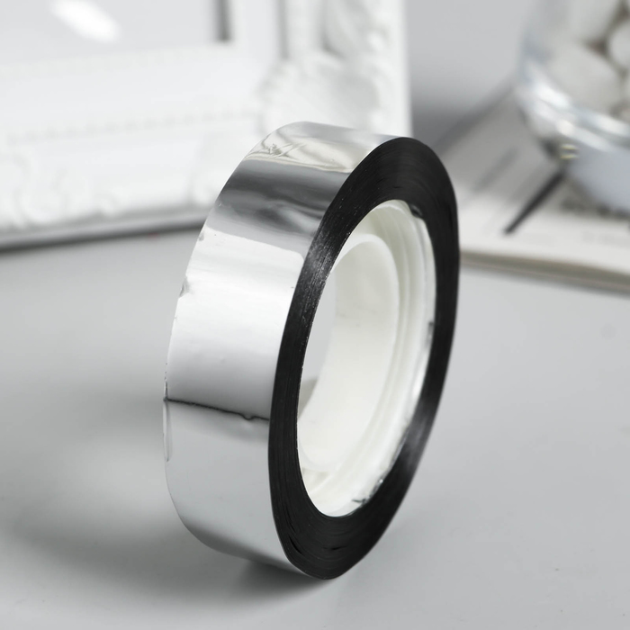 Декоративный скотч "Серебро металлик"