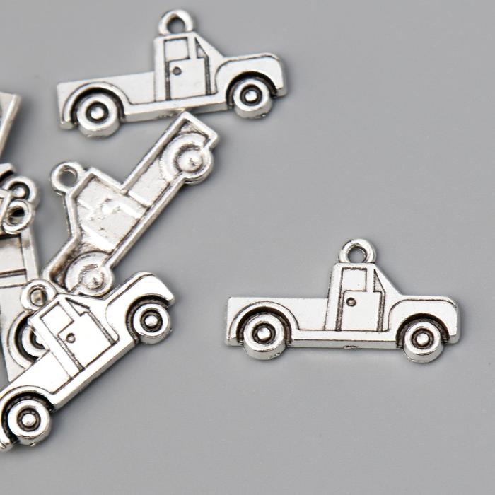 Подвеска металлическая "Грузовичок" цвет серебряный (574)