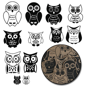Набор вырубных элементов Maya Road "Совы"