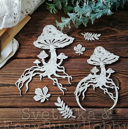 Чипборд EasyBusyHobby "Глазастые грибы"