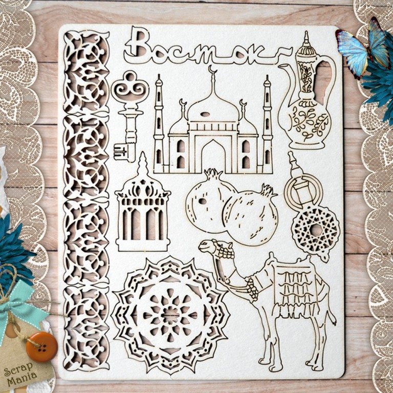 Набор украшений из чипборда Scrapmania "Сказка Востока"