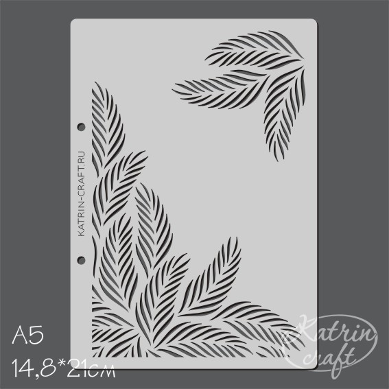 Трафарет Katrin craft А5 "Иней средний"