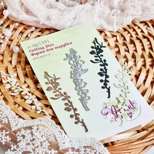 Нож для вырубки Agiart "Веточка облепихи"