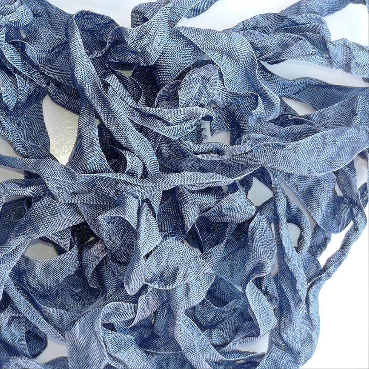 Шебби-лента 5 метров, цвет Синий махаон (326)