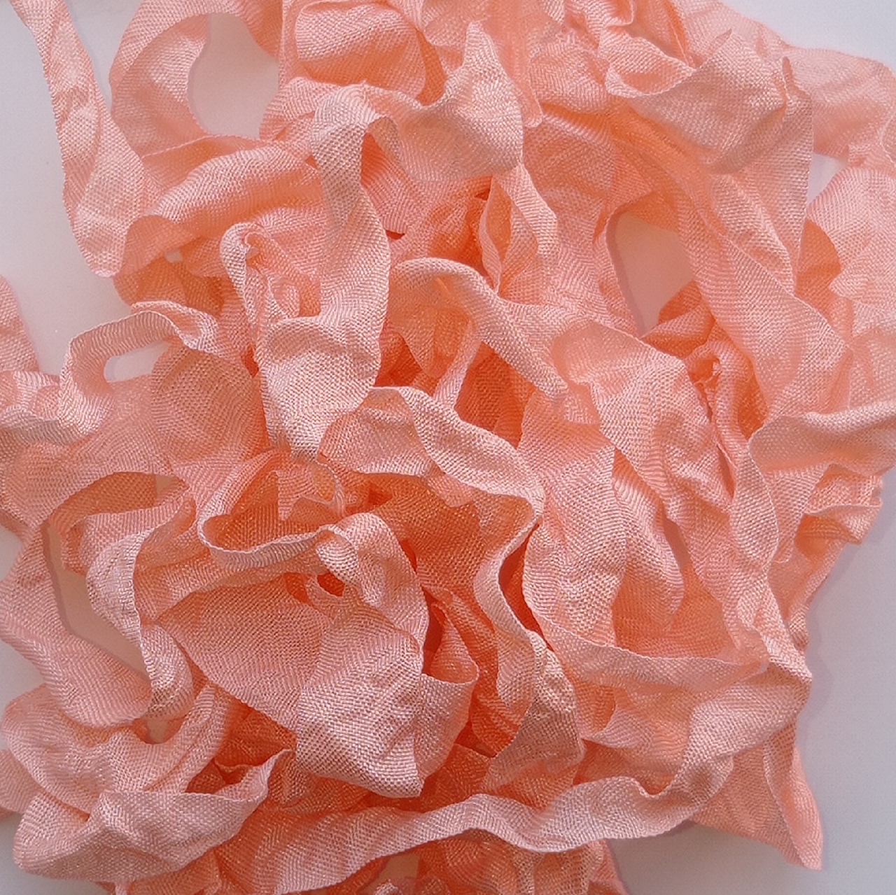 Шебби-лента 5 метров, цвет Персиковая (595)