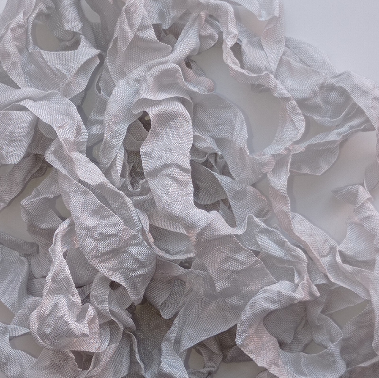 Шебби-лента 5 метров, цвет Серебро (546)