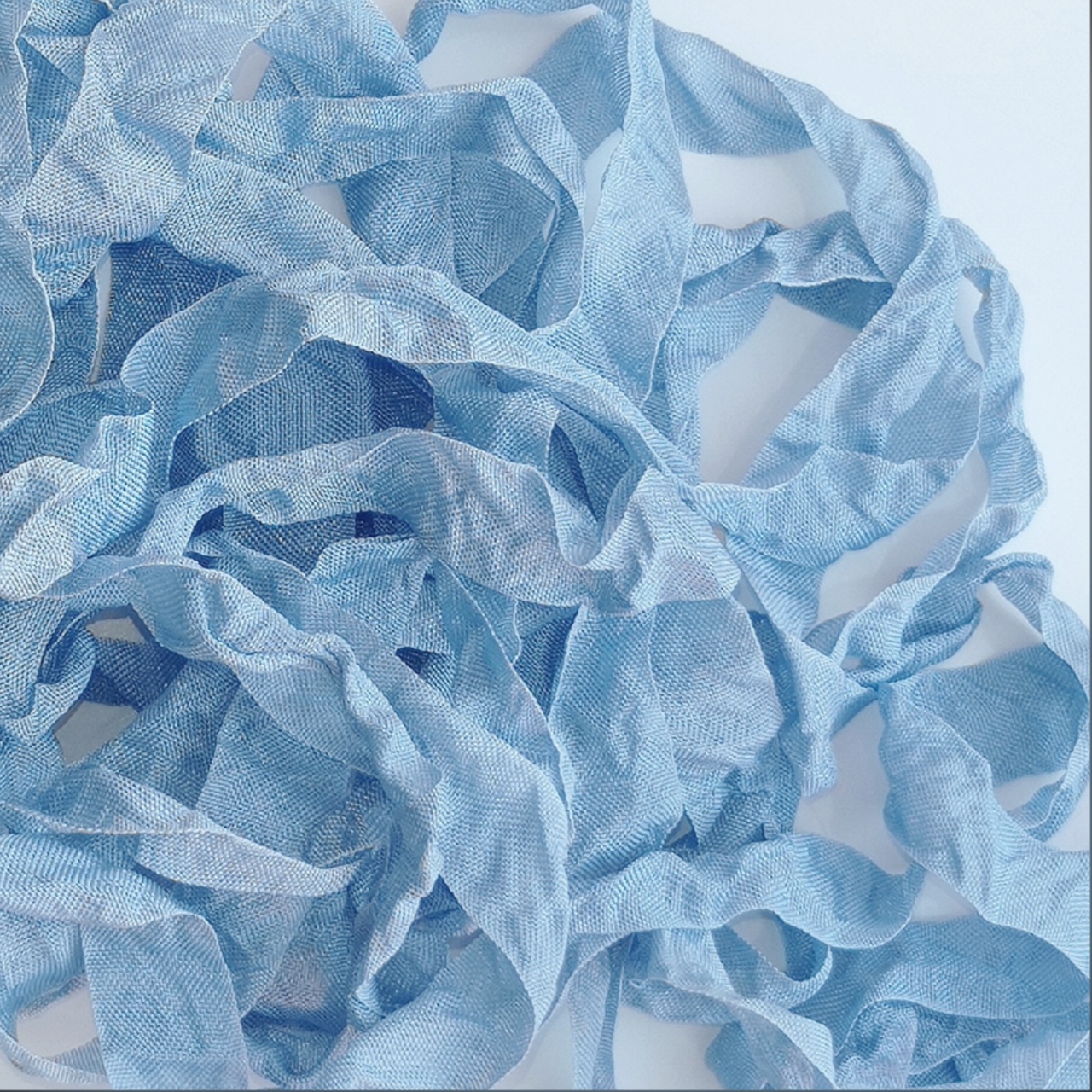 Шебби-лента 5 метров, цвет Тихая синева (266)