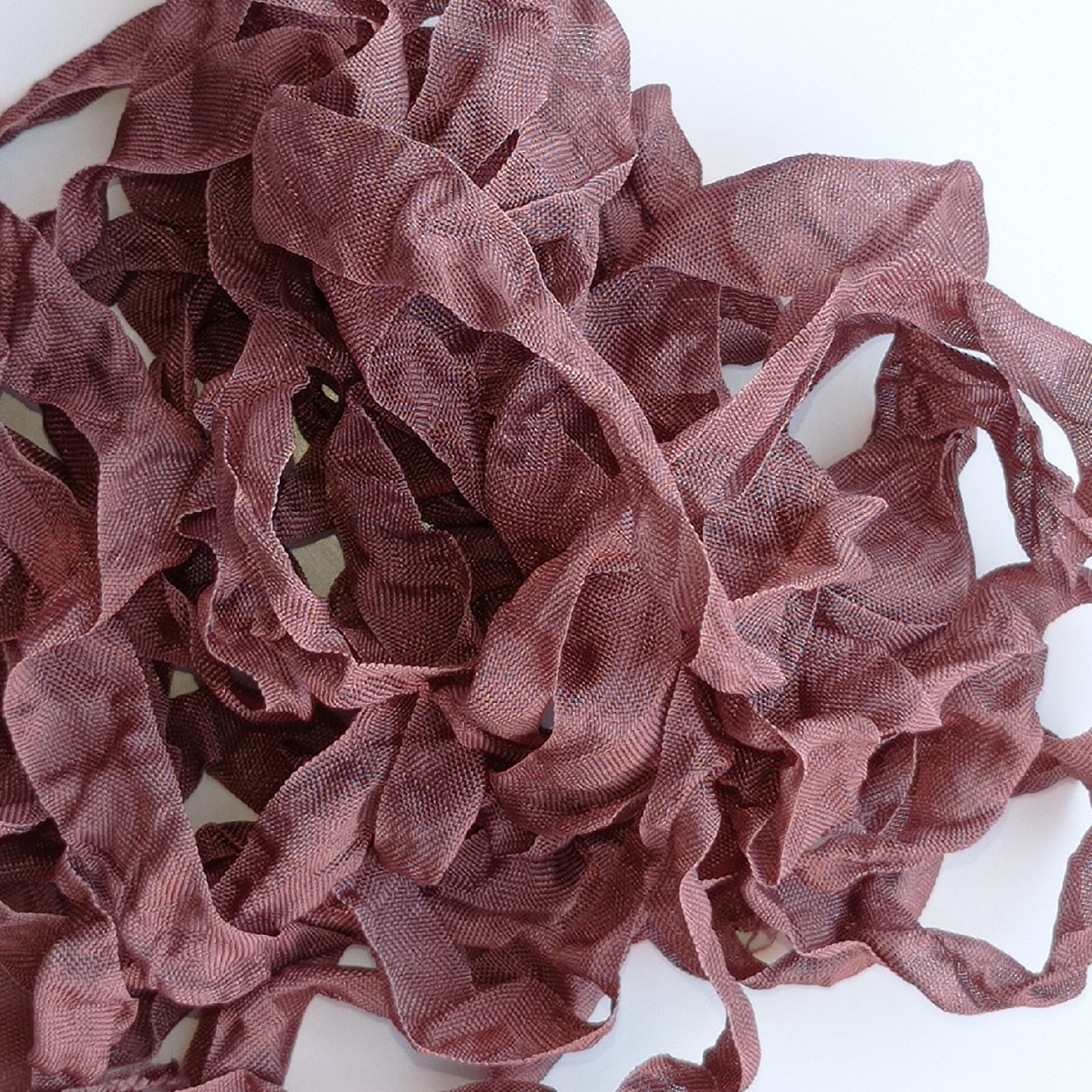 Шебби-лента 5 метров, цвет Коричневый янтарь (268)