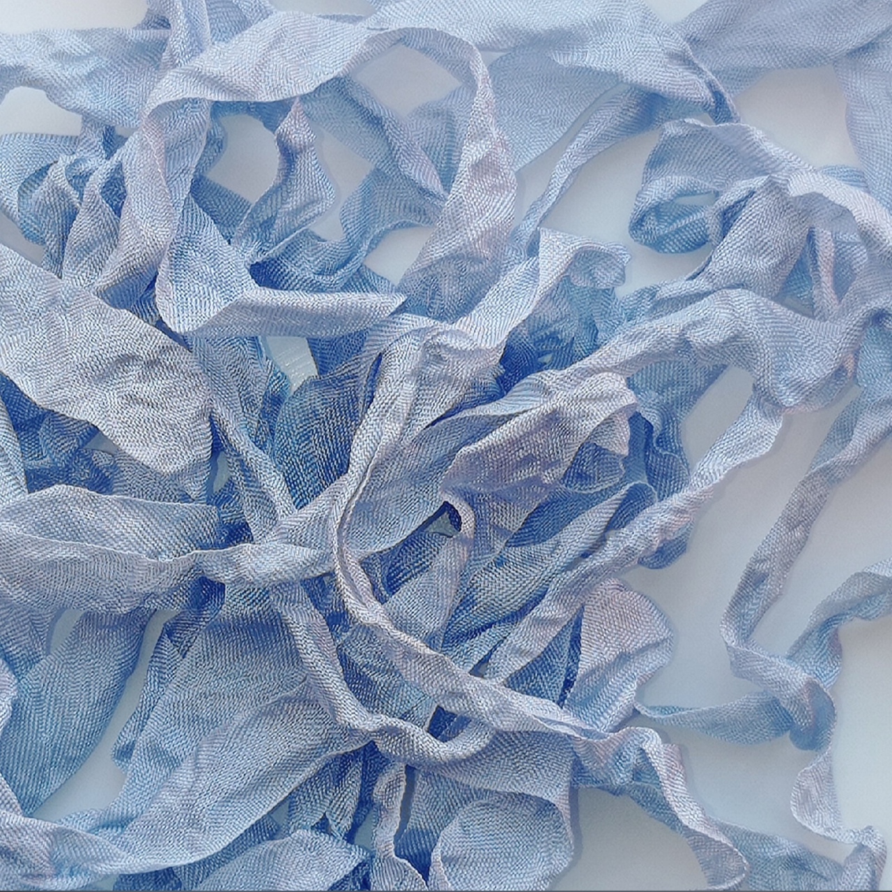 Шебби-лента 5 метров, цвет Голубая (271)