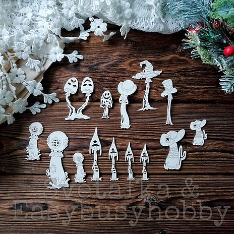 Чипборд EasyBusyHobby "Грибные шляпки"