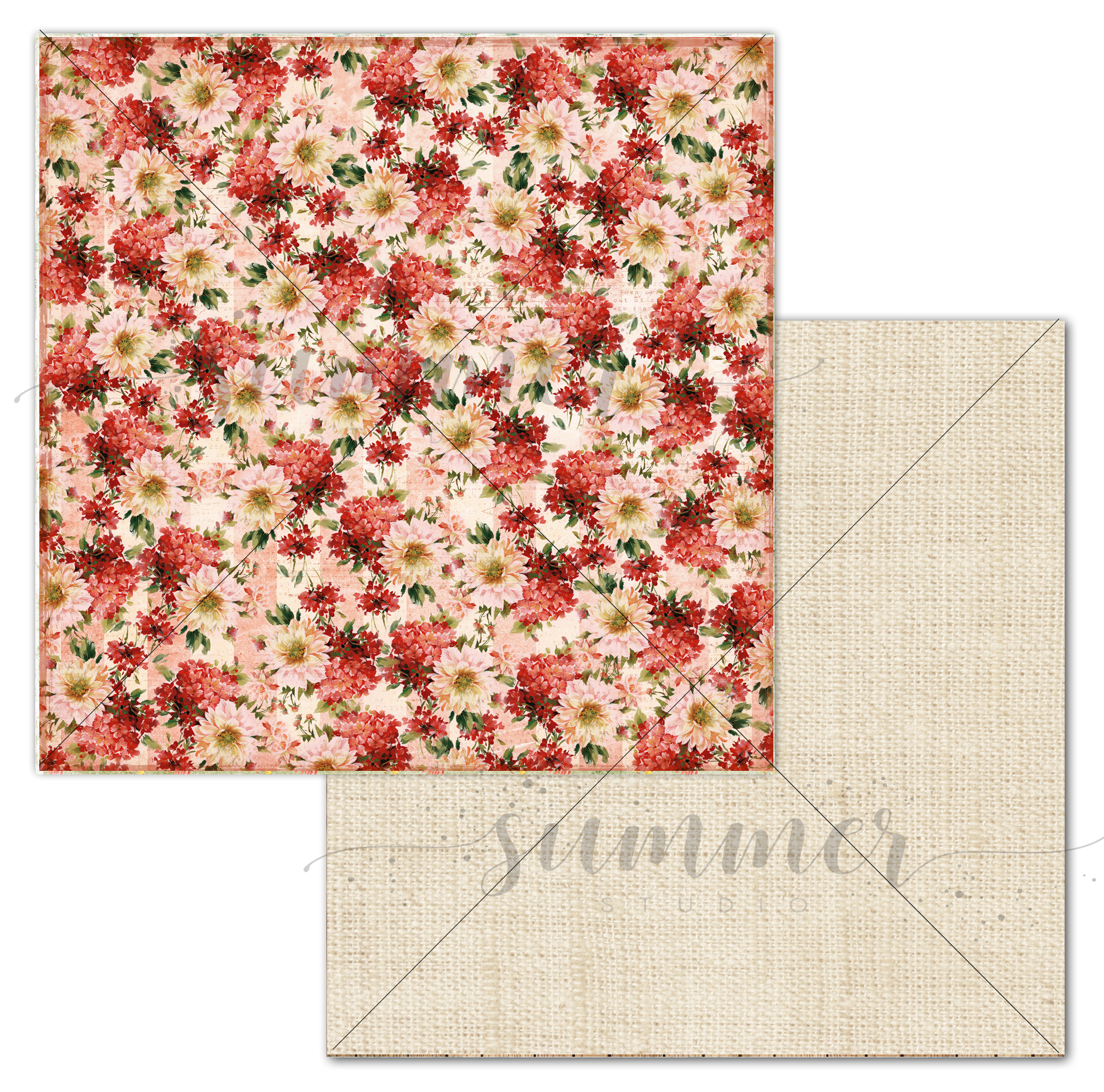 Бумага Summer studio "Farmhouse" Flowerbed (SMST176)