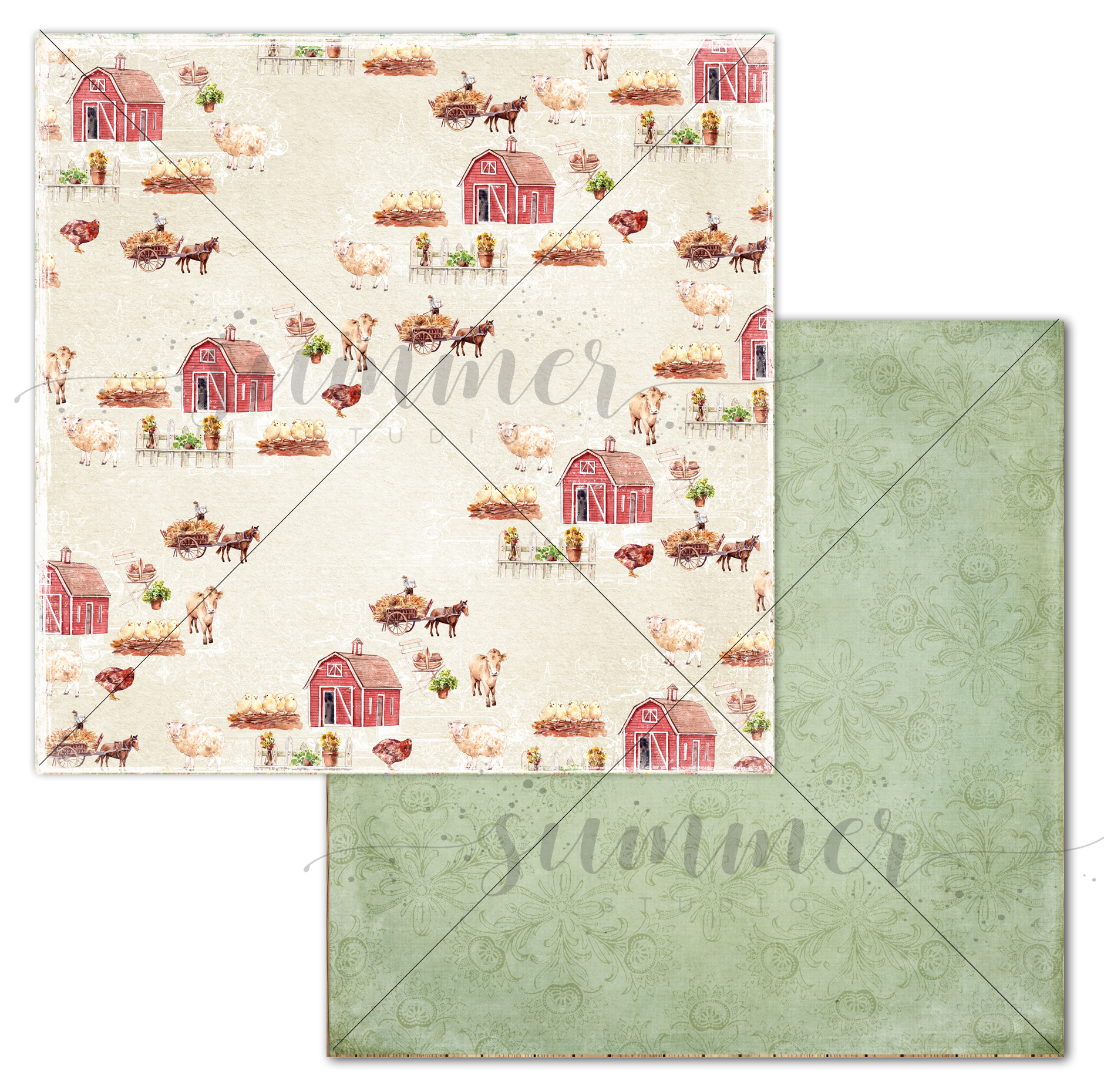 Бумага Summer studio "Farmhouse" My farm (SMST177)