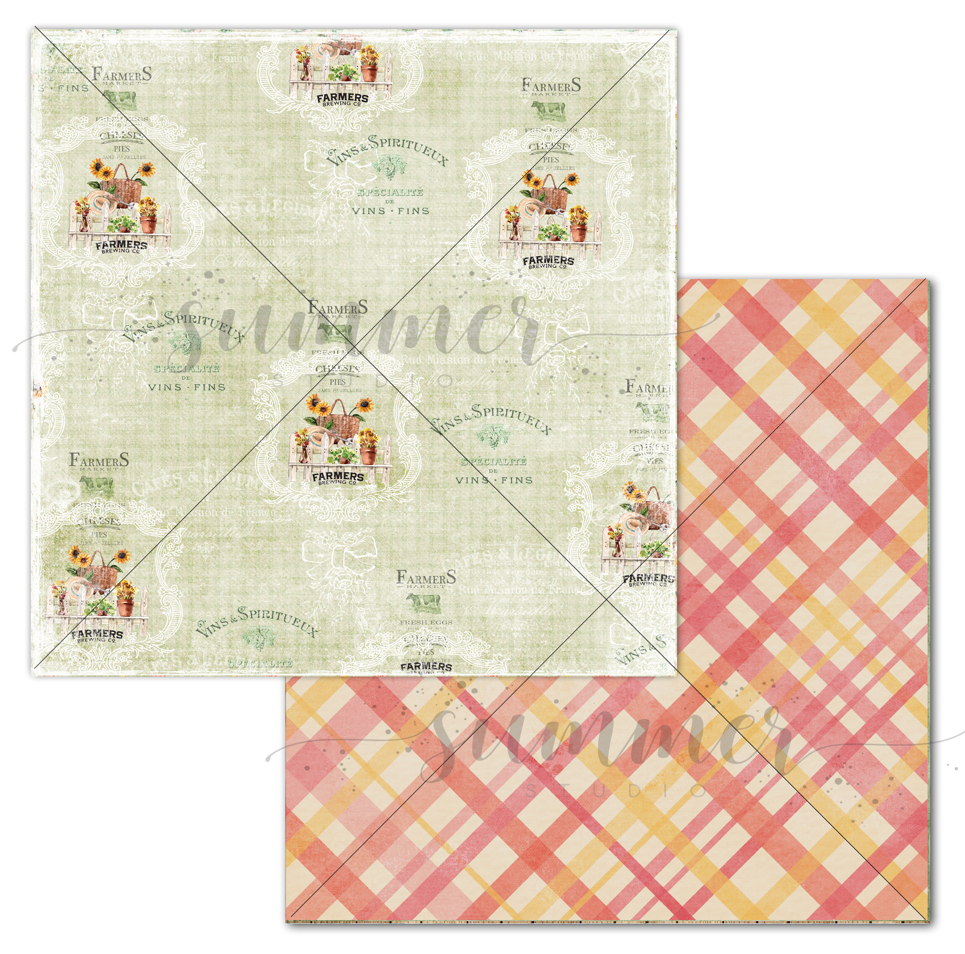 Бумага Summer studio "Farmhouse" Cozy home (SMST178)