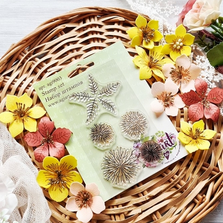 Набор штампов Agiart "Цветочный №2"