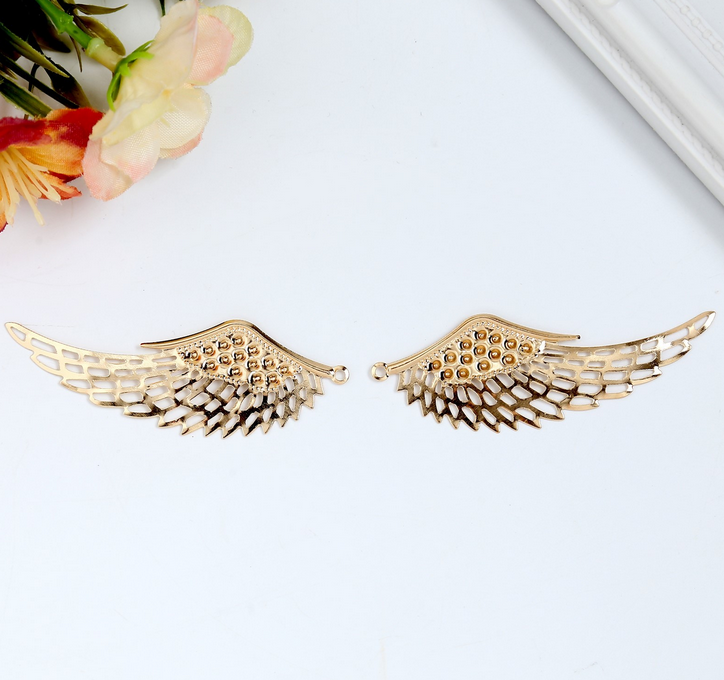 Набор металлических украшений Артузор "2 крыла" цвет золотой