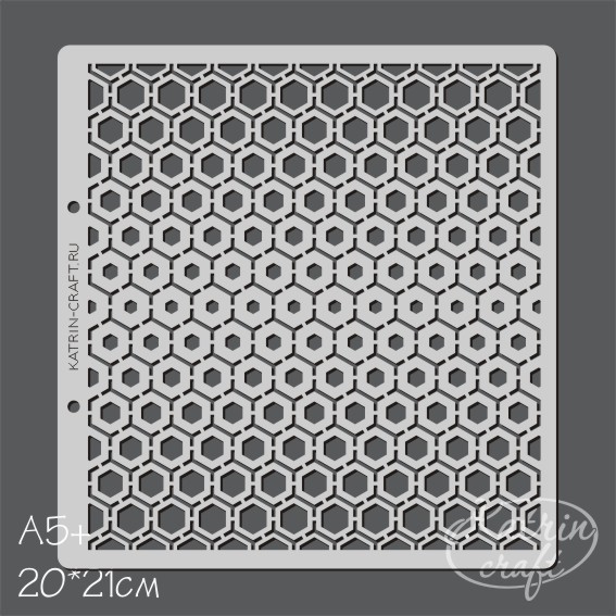 Трафарет Katrin craft 20 х 21 см "Соты №3"