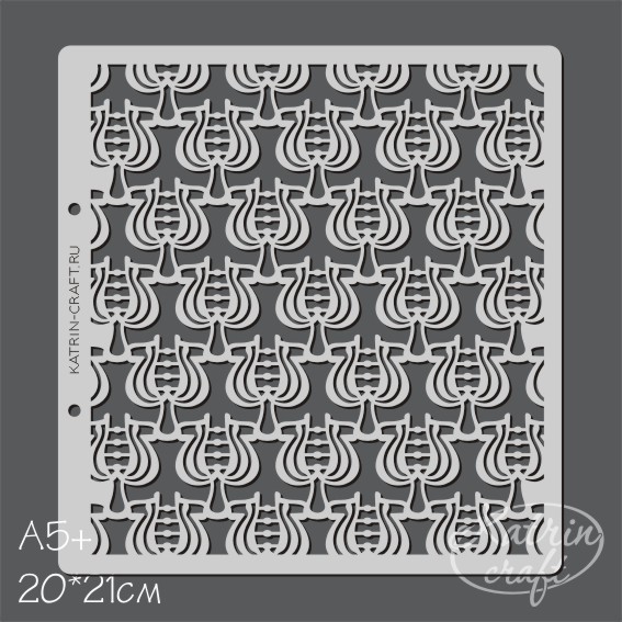 Маска Katrin 20 х 21 см "Узор №3 фоновый"