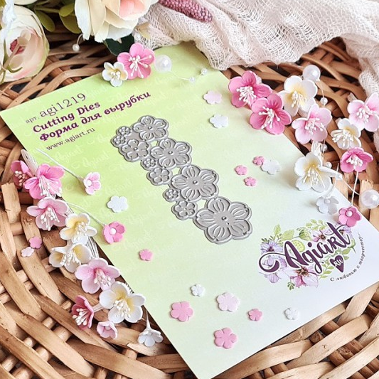 Нож для вырубки Agiart "Набор цветов сакуры"