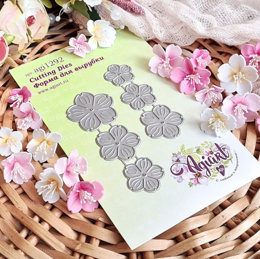 Нож для вырубки Agiart "Набор цветов "Сакура"