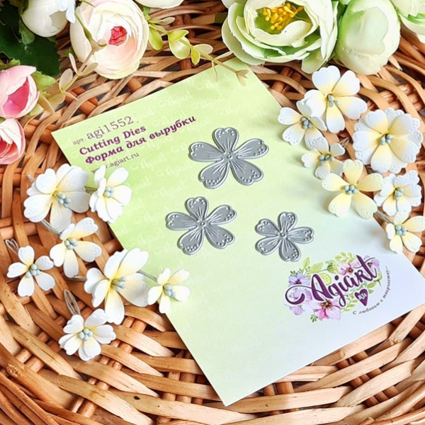 Нож для вырубки Agiart "Цветы ясколки"