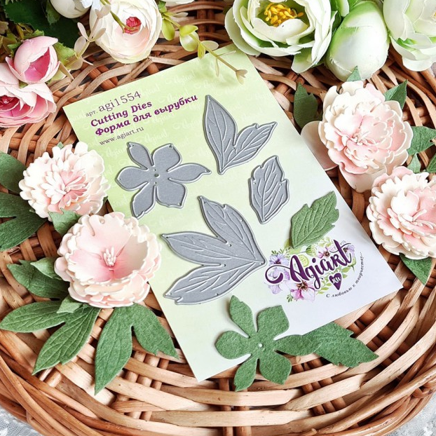 Нож для вырубки Agiart "Пионовая зелень"