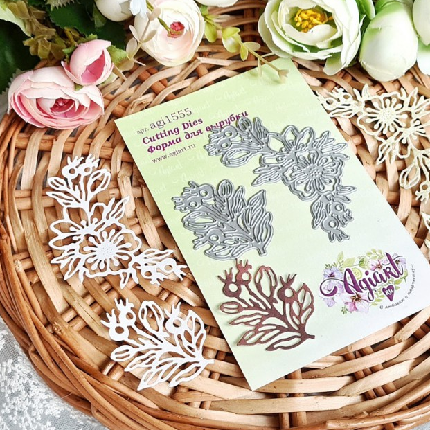 Нож для вырубки Agiart "Цветущий шиповник"