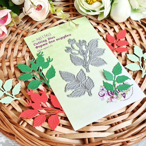 Нож для вырубки Agiart "Веточки шиповника"