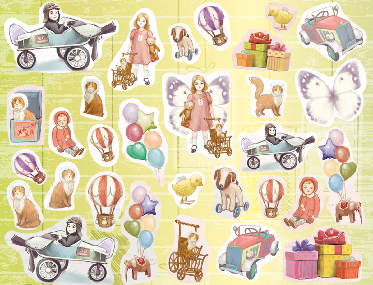 Набор картонной вырубки MrPainter "Давным-давно"