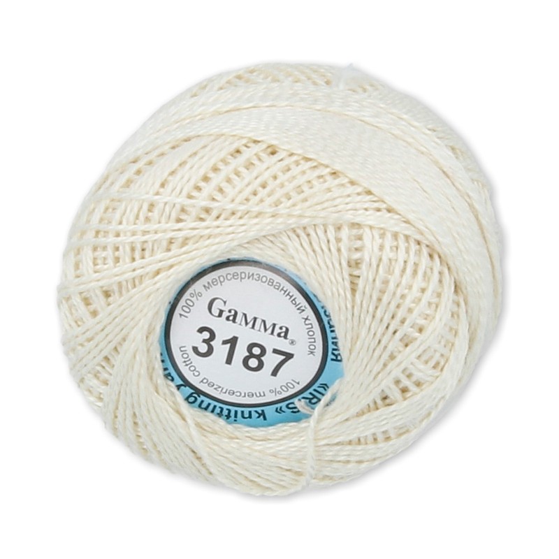 Нитки хлопковые "Ирис", цвет кремовый